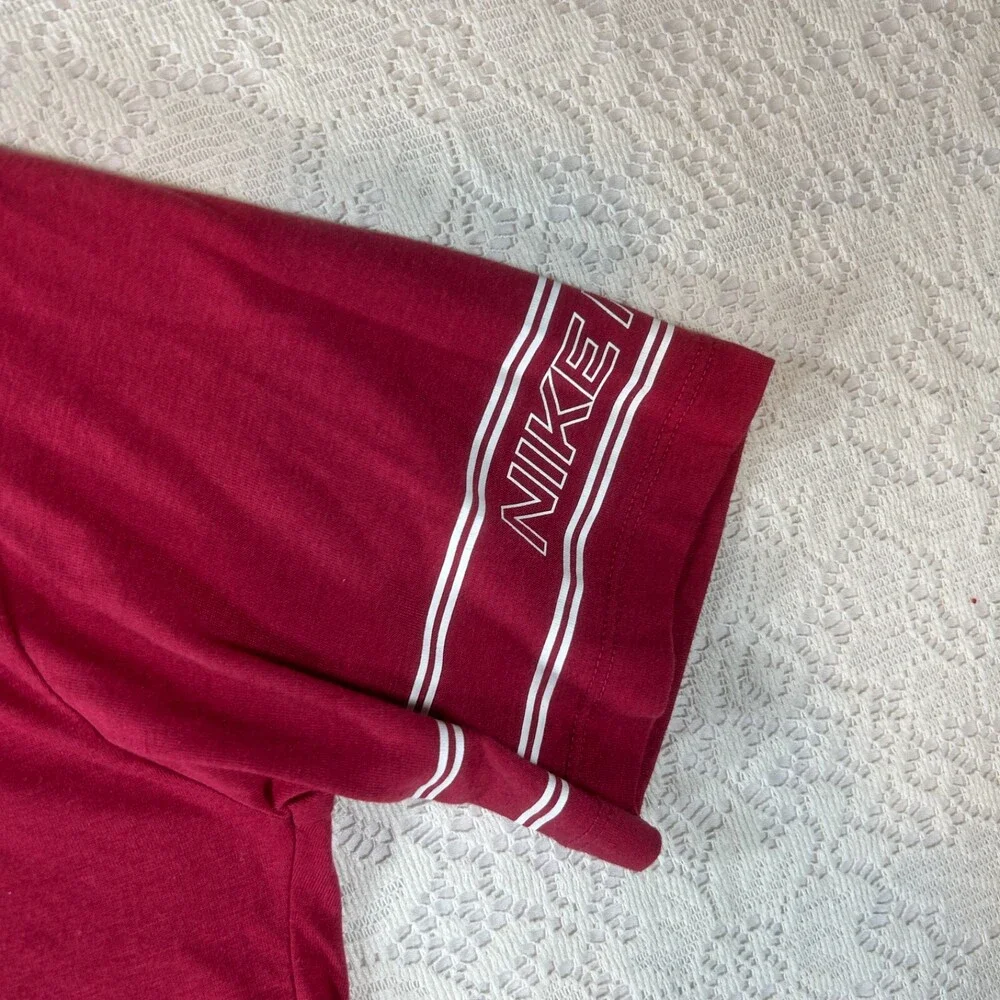 Nike Pro Dri-FIT Crop T-Shirt in University Red Swoosh XL Women's